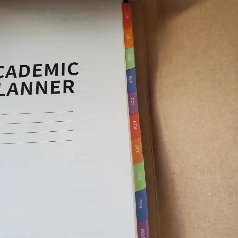 2025-2026 Academic Planner Spiral Bound Weekly Monthly with Stickers & Ruler